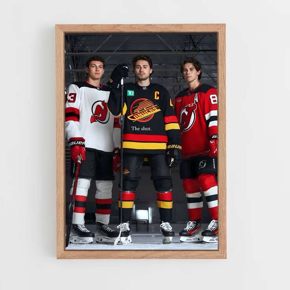 Poster Les Diables en Jeu – affiche Hockey sur glace (vue 4)